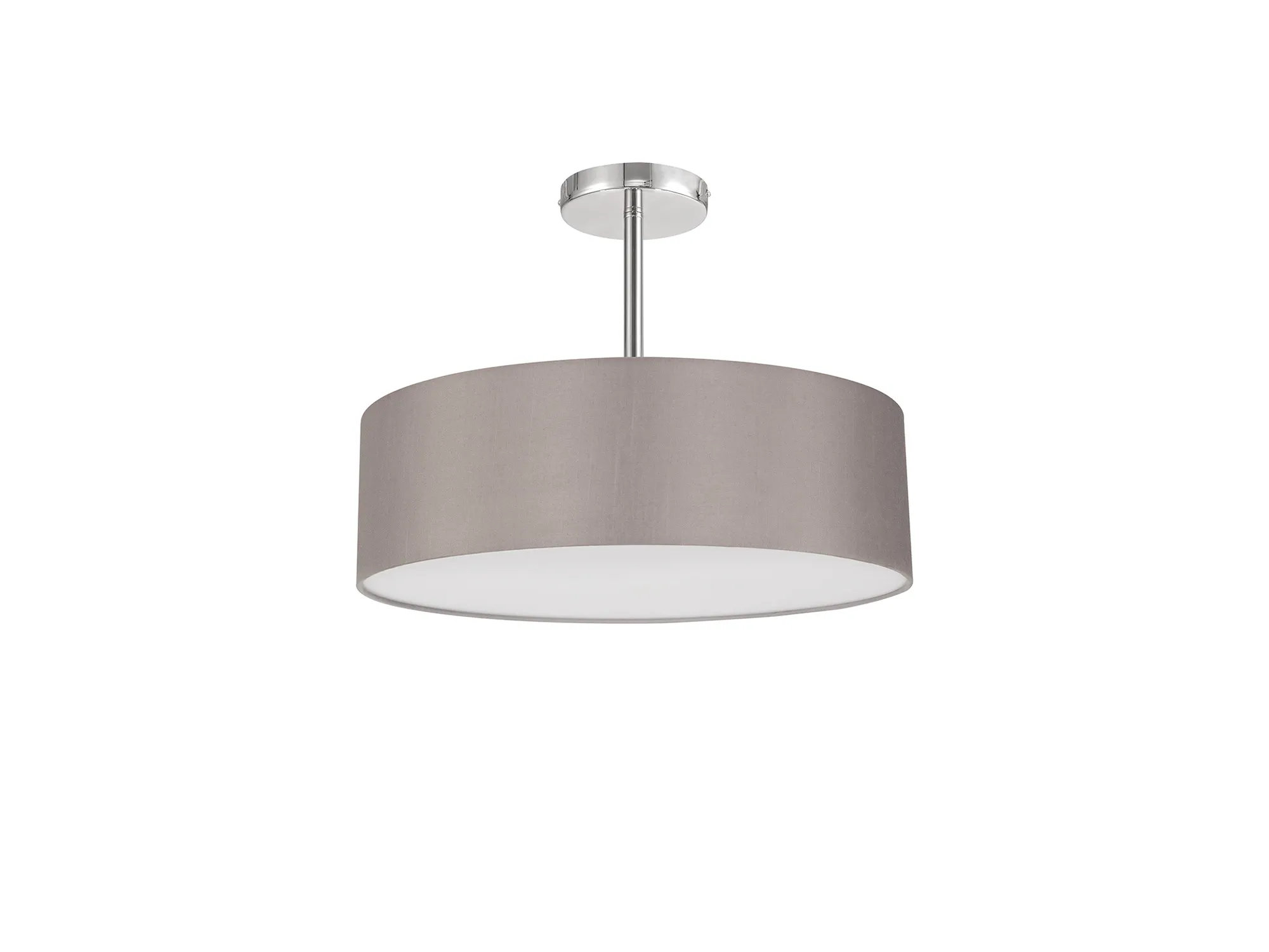 Baymont 45cm Semi Flush 5 Light Polished Chrome, Grey DK0726  Deco Baymont CH GR